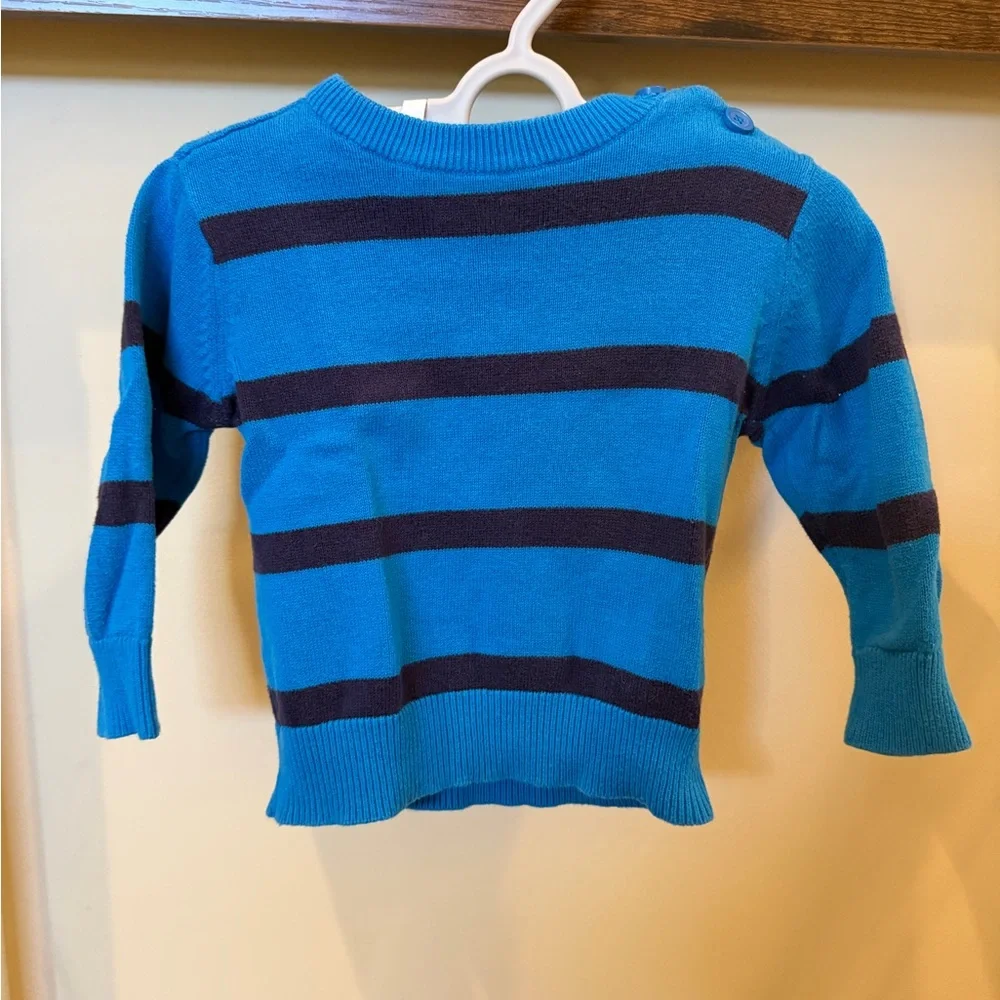 The Children's Place Baby Boys Blue Stripe Sweater Size 9-12 Months